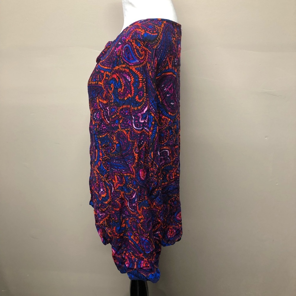 Mary & Mabel Paisley Long Sleeve w Keyhole Neck M - Picture 3 of 8